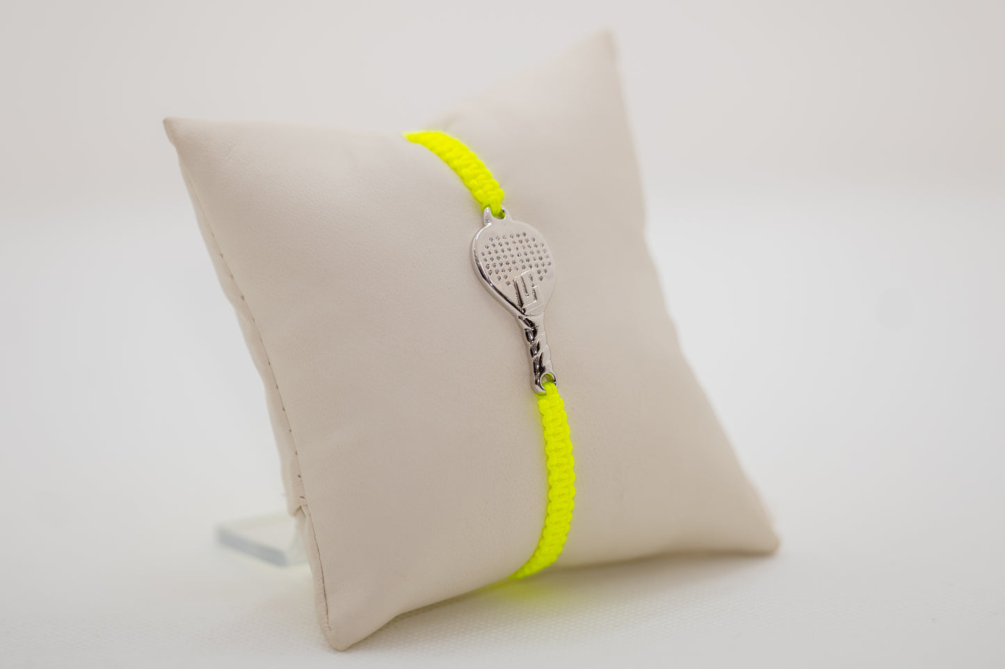 BRACCIALE PADEL RACCHETTA IN OTTONE CORDINO SCOOBY DOO GIALLO FLUO