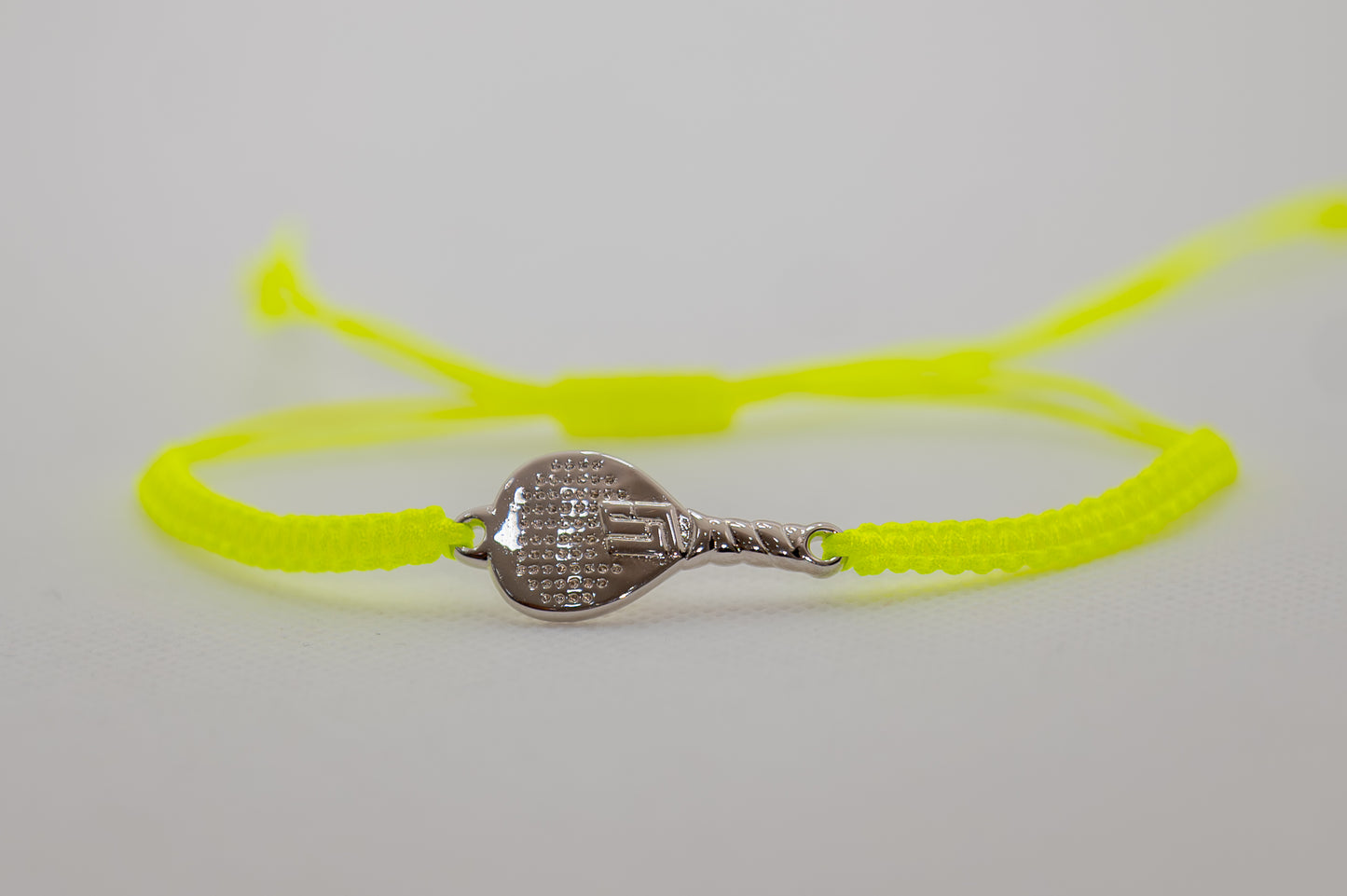 BRACCIALE PADEL RACCHETTA IN OTTONE CORDINO SCOOBY DOO GIALLO FLUO