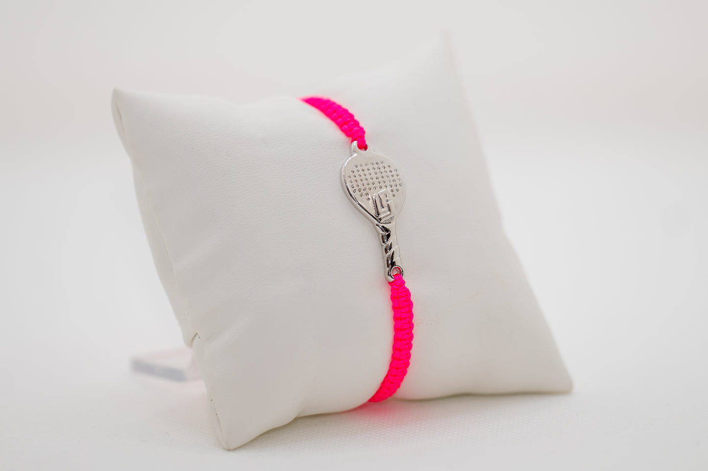 BRACCIALE PADEL RACCHETTA IN OTTONE CORDINO SCOOBY DOO FUCSIA FLUO
