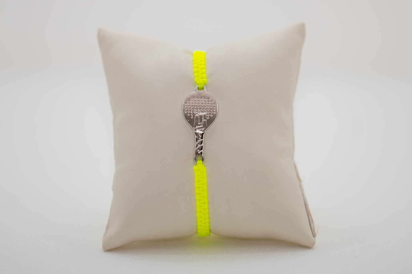 BRACCIALE PADEL RACCHETTA IN OTTONE CORDINO SCOOBY DOO GIALLO FLUO