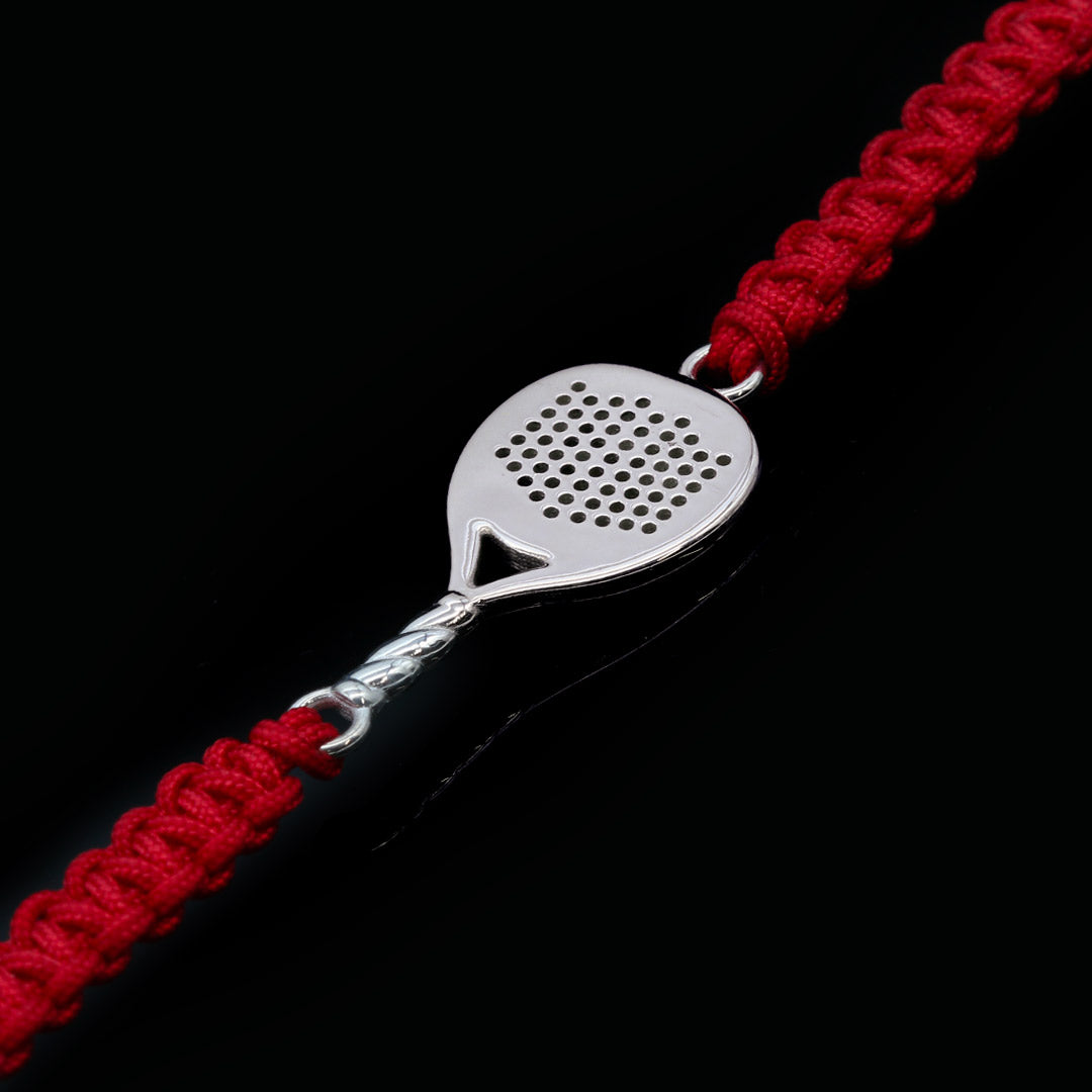 BRACCIALE PADEL ROSSO MILANO RACCHETTA TONDA
