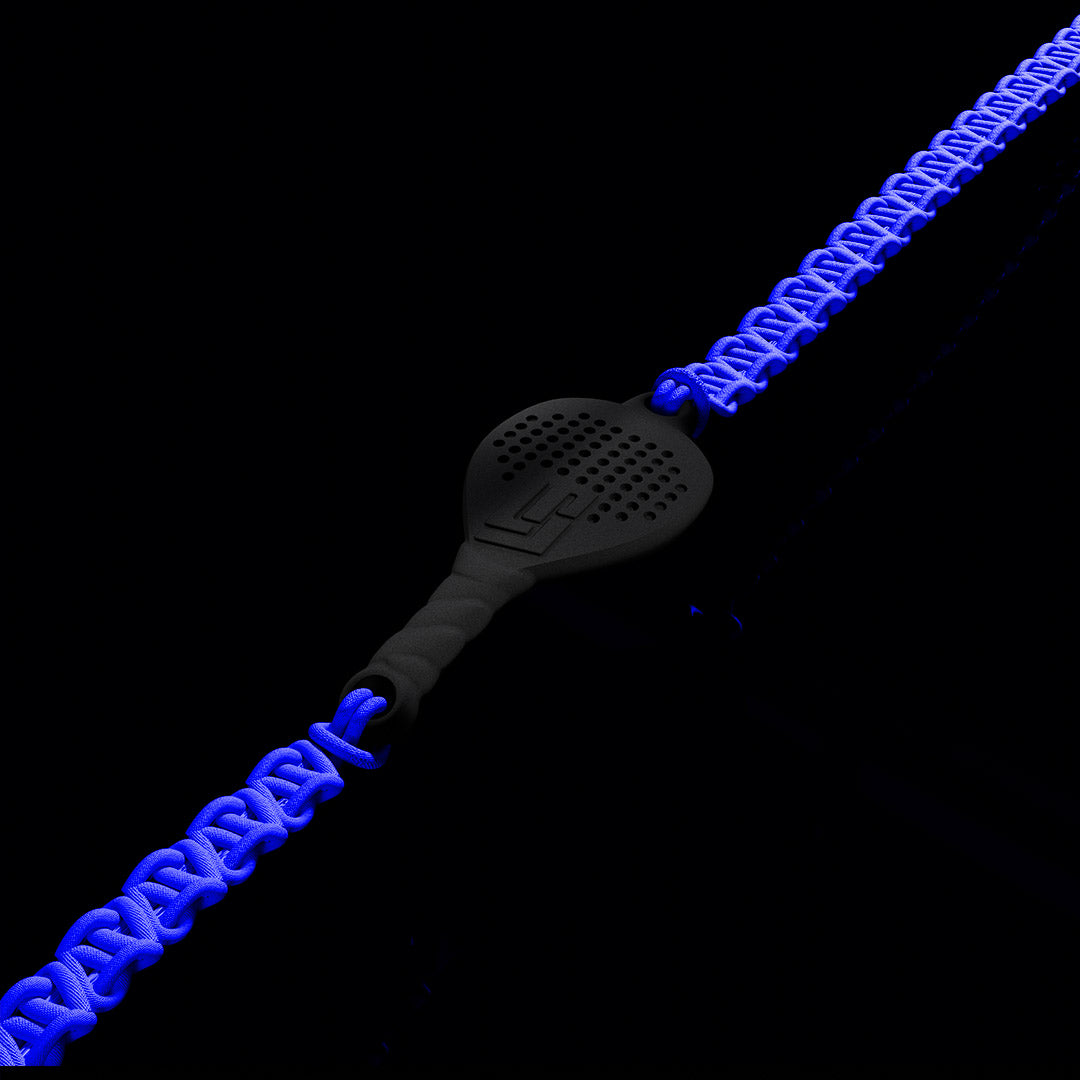 BRACCIALE PADEL RACCHETTA IN RESINA ECOSOSTENIBILE STAMPA 3D CORDINO BLU ELETTRICO