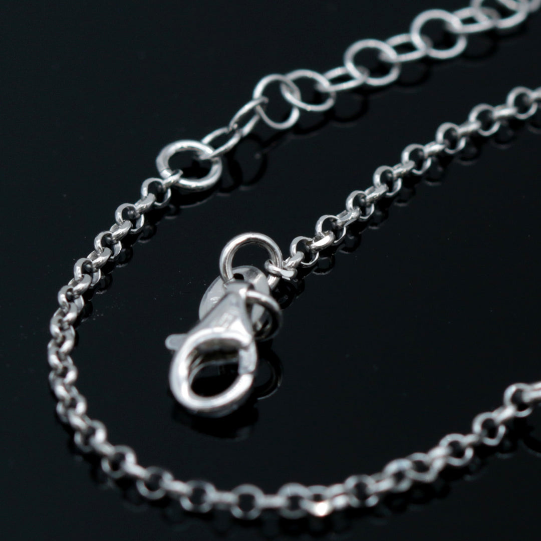 PADEL RACKET DROP PENDANT IN 925 SILVER AND ADJUSTABLE CHAIN
