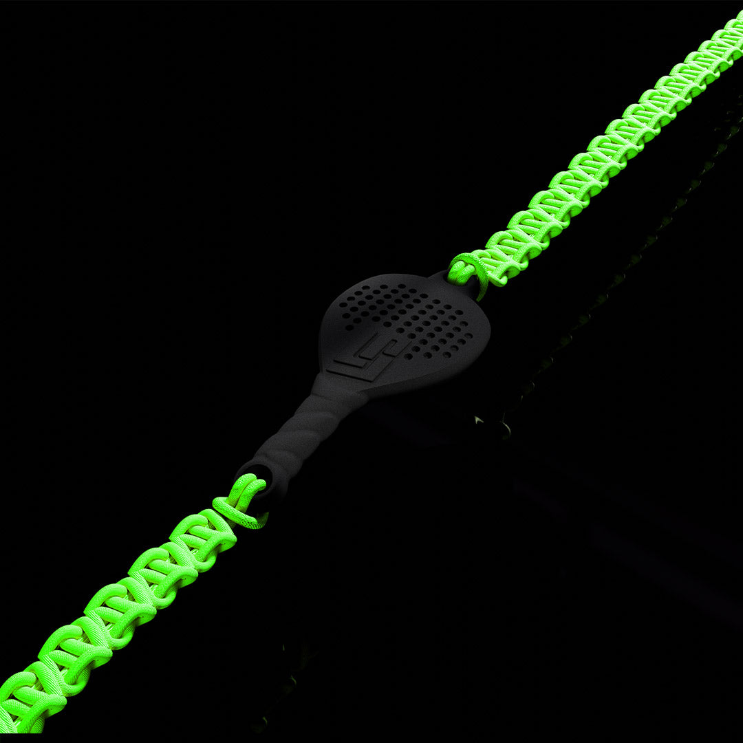 BRACCIALE PADEL RACCHETTA IN RESINA ECOSOSTENIBILE STAMPA 3D CORDINO VERDE FLUO