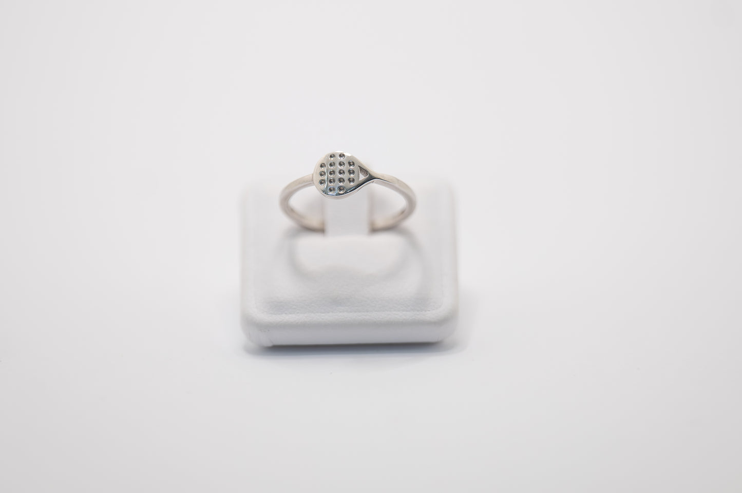 ANELLO RACCHETTA PADEL IN ORO BIANCO 18KT LAGATI PADEL JEWELS