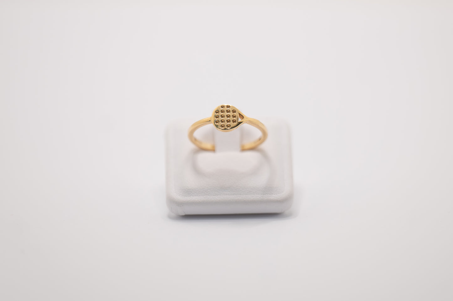ANELLO RACCHETTA PADEL IN ORO GIALLO 18KT
