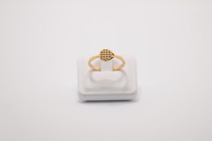 ANELLO RACCHETTA PADEL IN ORO GIALLO 18KT
