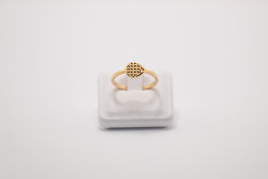 ANELLO RACCHETTA PADEL IN ORO GIALLO 18KT