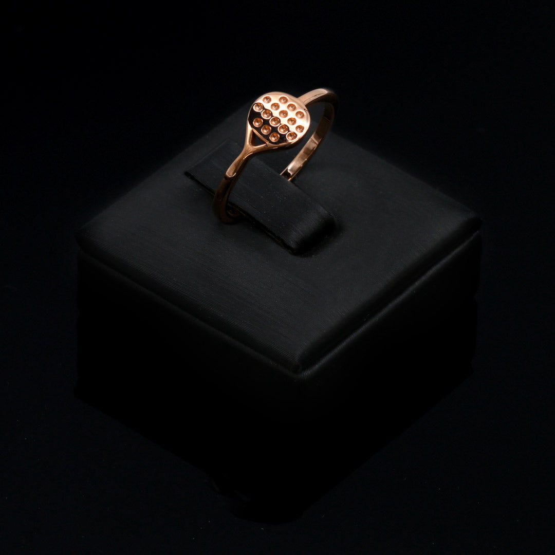 ANELLO RACCHETTA IN ORO ROSA 18KT