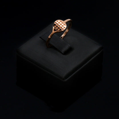 ANELLO RACCHETTA IN ORO ROSA 18KT