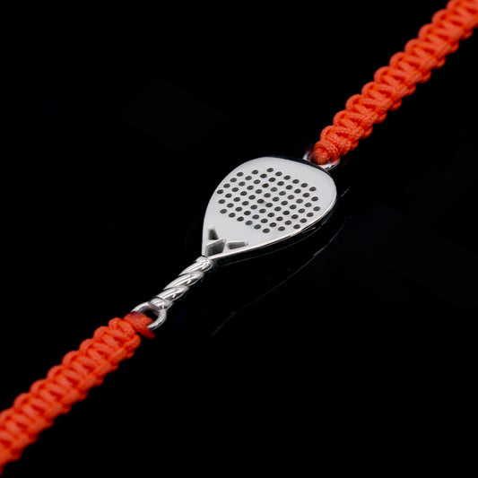 BRACCIALE PADEL ARANCIONE FLUO RACCHETTA DIAMANTE