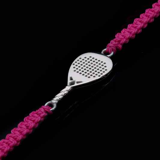 BRACCIALE PADEL FUCSIA RACCHETTA DIAMANTE