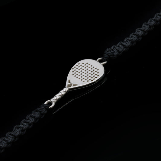 BRACCIALE PADEL NERO RACCHETTA DIAMANTE