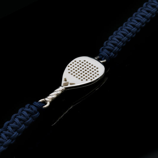 BRACCIALE PADEL BLU NAVY RACCHETTA DIAMANTE