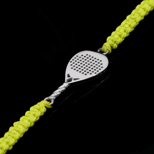 BRACCIALE PADEL GIALLO FLUO RACCHETTA DIAMANTE