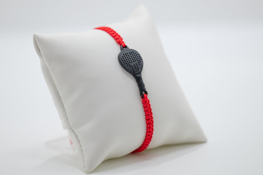 BRACCIALE PADEL RACCHETTA IN RESINA ECOSOSTENIBILE STAMPA 3D ROSSO MILANO