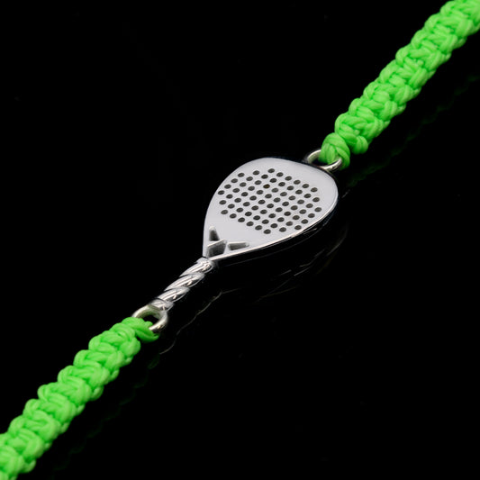 BRACCIALE PADEL VERDE FLUO RACCHETTA DIAMANTE
