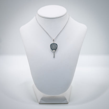 CIONDOLO RACCHETTA PADEL LOVE FULL HEART ARGENTO 925