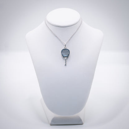 CIONDOLO RACCHETTA PADEL LOVE BRIDGE HEART ARGENTO 925