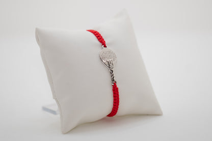 BRACCIALE PADEL RACCHETTA IN OTTONE CORDINO SCOOBY DOO ROSSO MILANO