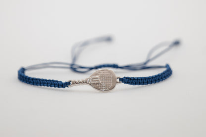 BRACCIALE PADEL RACCHETTA IN OTTONE CORDINO SCOOBY DOO BLU NAVY