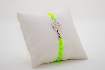 BRACCIALE PADEL RACCHETTA IN OTTONE CORDINO SCOOBY DOO VERDE FLUO