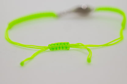 BRACCIALE PADEL RACCHETTA IN OTTONE CORDINO SCOOBY DOO VERDE FLUO