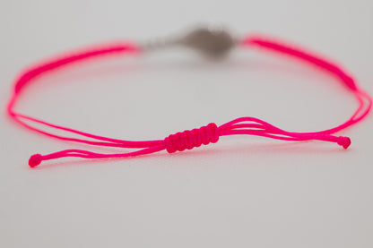 BRACCIALE PADEL RACCHETTA IN OTTONE CORDINO SCOOBY DOO FUCSIA FLUO