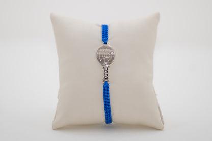 BRACCIALE PADEL RACCHETTA IN OTTONE CORDINO SCOOBY DOO BLU ELETTRICO