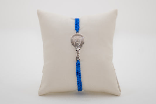 BRACCIALE PADEL RACCHETTA IN OTTONE CORDINO SCOOBY DOO BLU ELETTRICO
