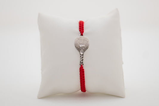 BRACCIALE PADEL RACCHETTA IN OTTONE CORDINO SCOOBY DOO ROSSO MILANO