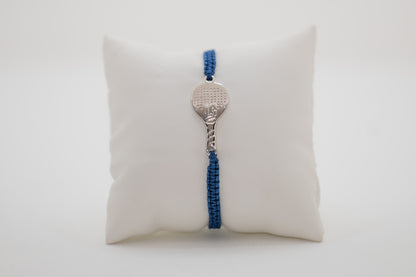 BRACCIALE PADEL RACCHETTA IN OTTONE CORDINO SCOOBY DOO BLU NAVY