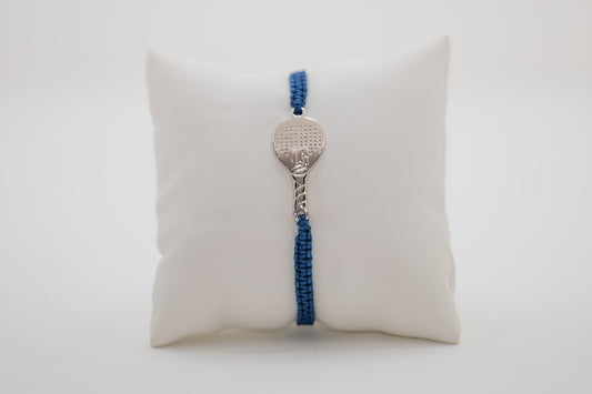 BRACCIALE PADEL RACCHETTA IN OTTONE CORDINO SCOOBY DOO BLU NAVY