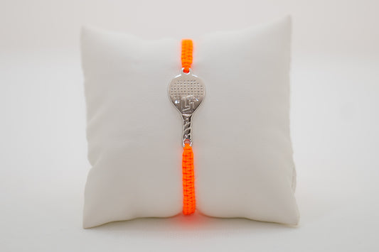 BRACCIALE PADEL RACCHETTA IN OTTONE CORDINO SCOOBY DOO ARANCIO FLUO