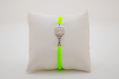BRACCIALE PADEL RACCHETTA IN OTTONE CORDINO SCOOBY DOO VERDE FLUO