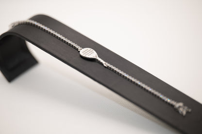 Bracciale Tennis Padel “Match Point” – Zirconi Bianchi – Argento 925