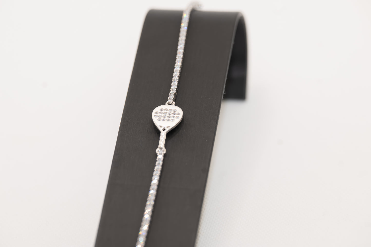 Bracciale Tennis Padel “Match Point” -Pavè Bianco (18 Zirconi)-Argento 925