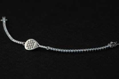 Bracciale Tennis Padel “Match Point” – Zirconi neri– Argento 925