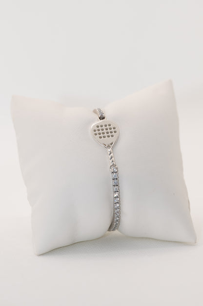 Bracciale Tennis Padel “Match Point” – Zirconi Bianchi – Argento 925
