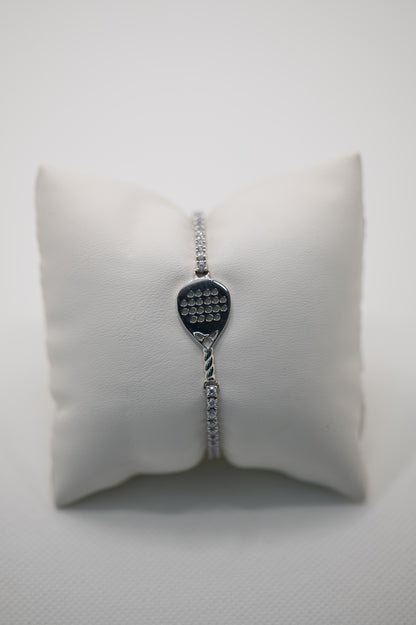 Bracciale Tennis Padel “Match Point” – Zirconi Bianchi – Argento 925