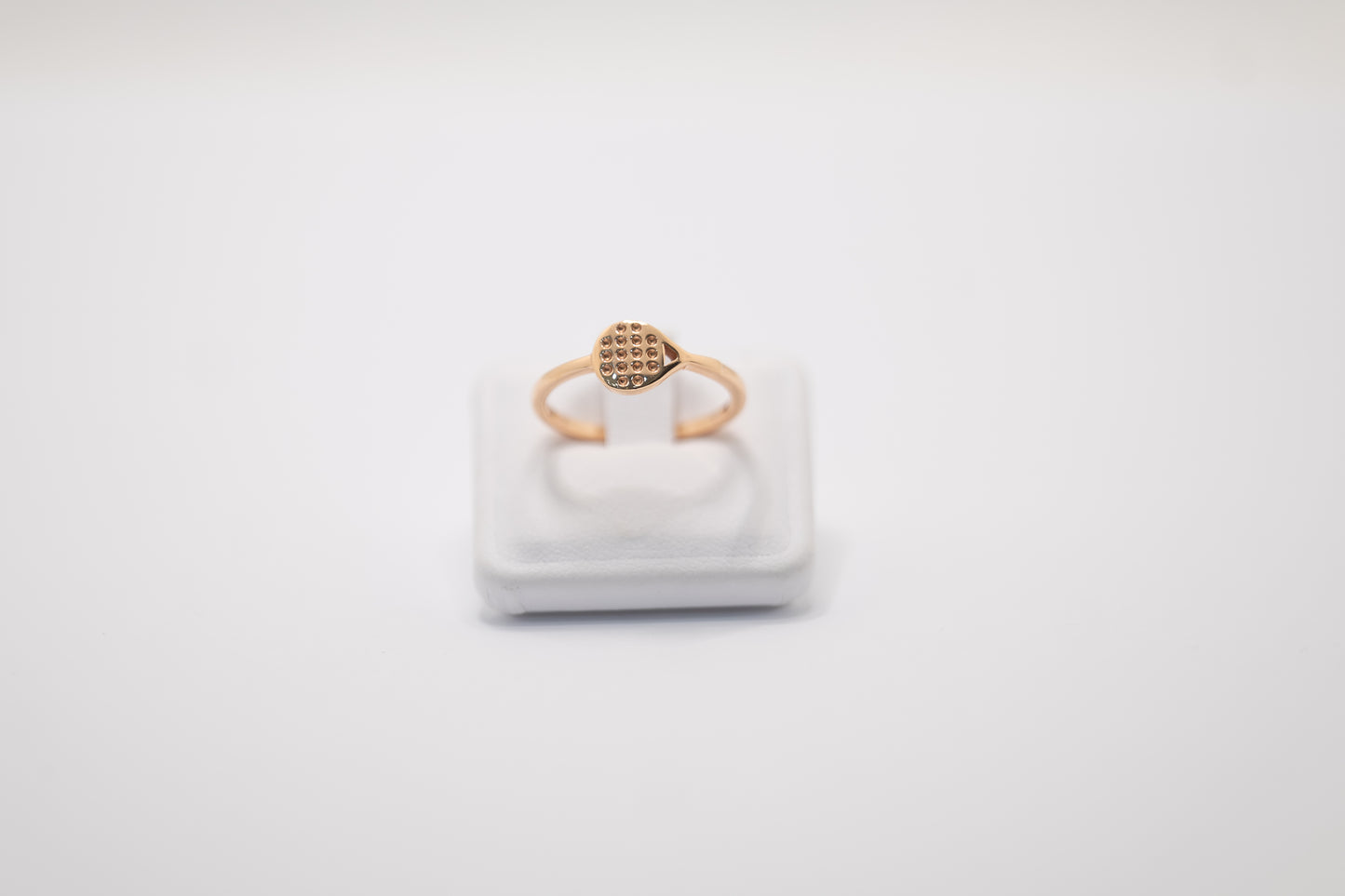 18KT ROSE GOLD RACKET RING