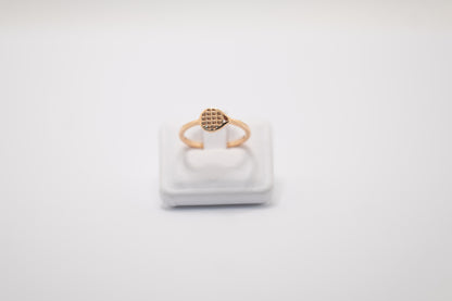 18KT ROSE GOLD RACKET RING
