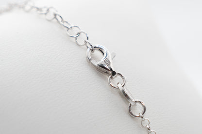 PADEL PENDANT - ROUND RACKET IN 925 SILVER WITH ADJUSTABLE CHAIN