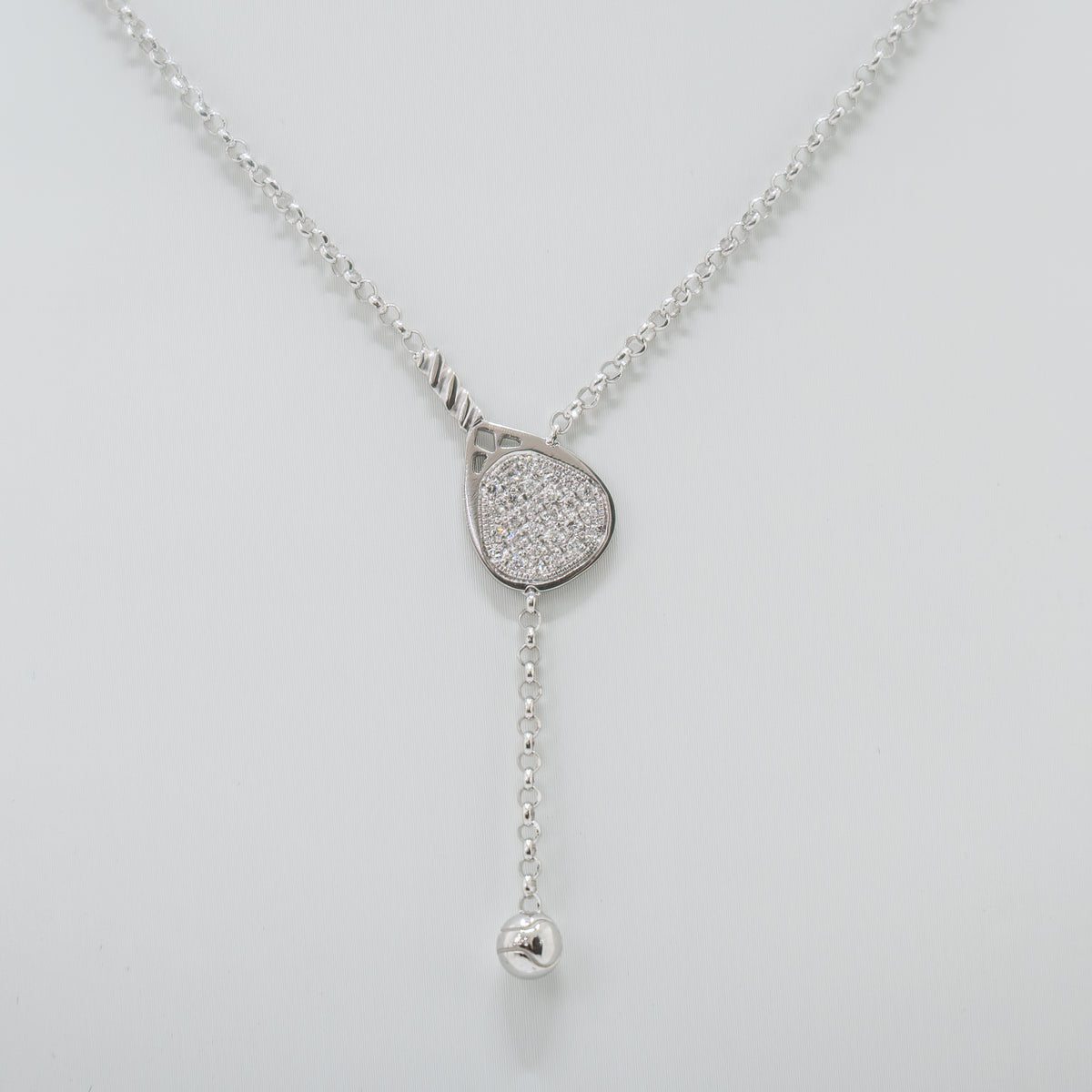 Collana Saliscendi Racchetta Padel in Argento 925