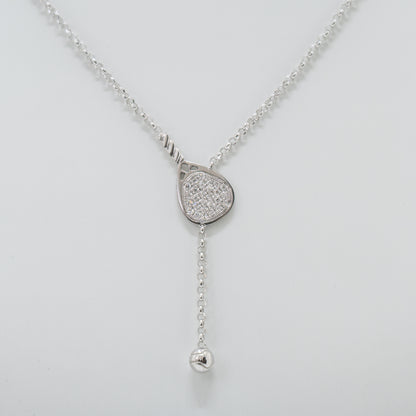 Collana Saliscendi Racchetta Padel in Argento 925