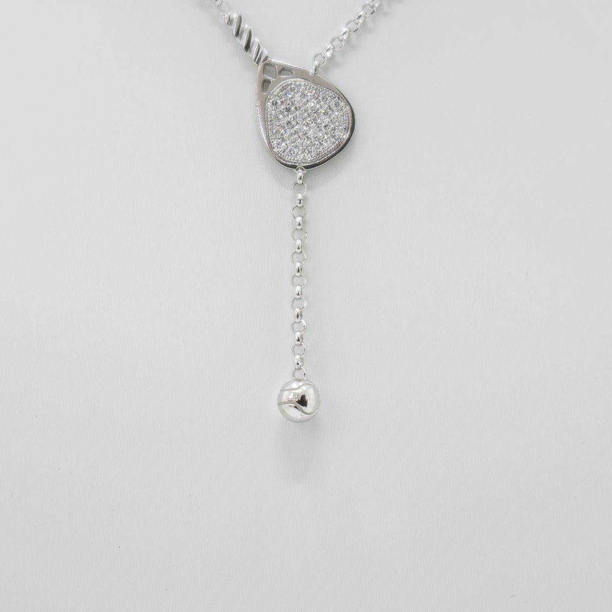 Collana Saliscendi Racchetta Padel in Argento 925