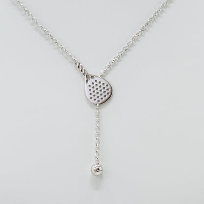 Collana Saliscendi Racchetta Padel in Argento 925
