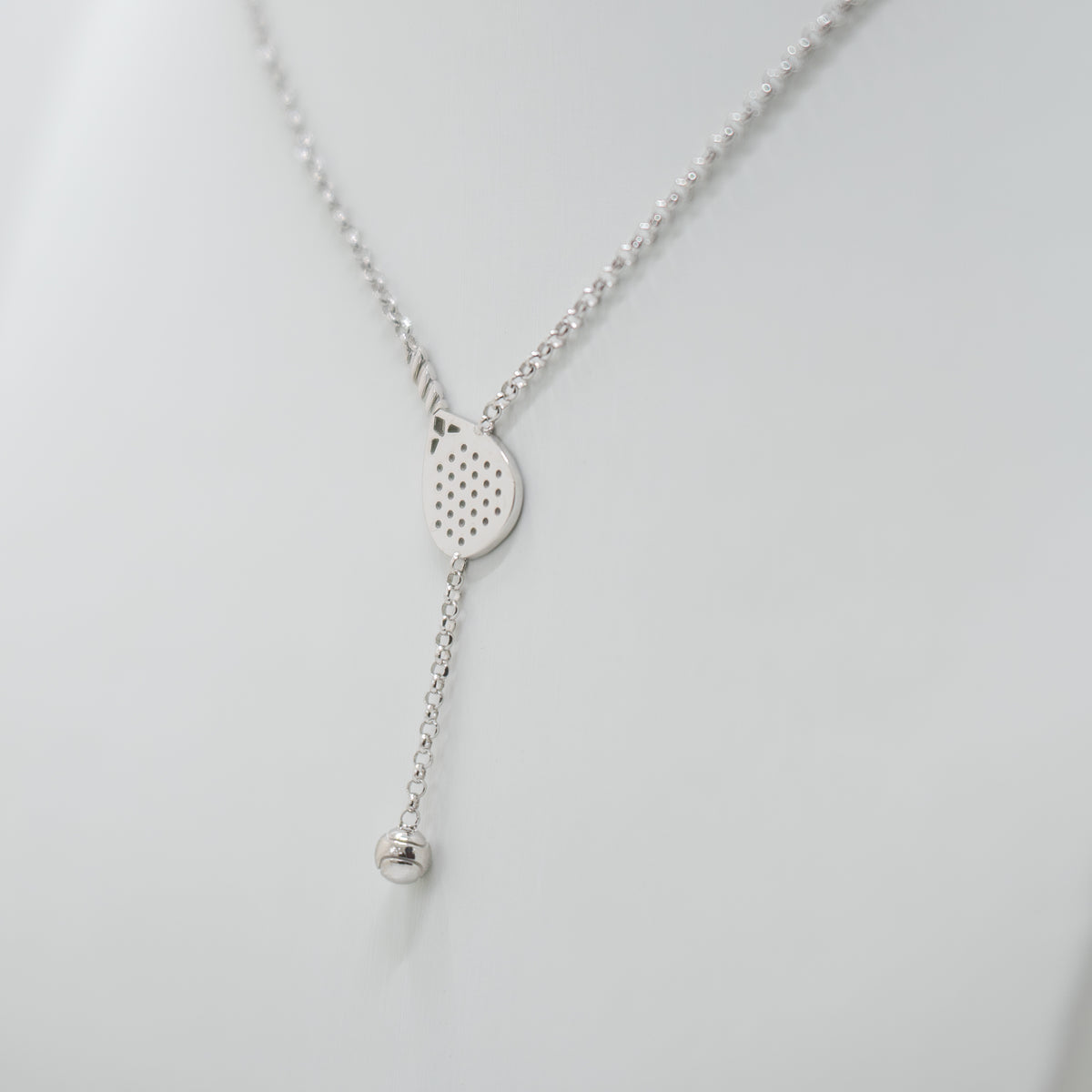 Collana Saliscendi Racchetta Padel in Argento 925
