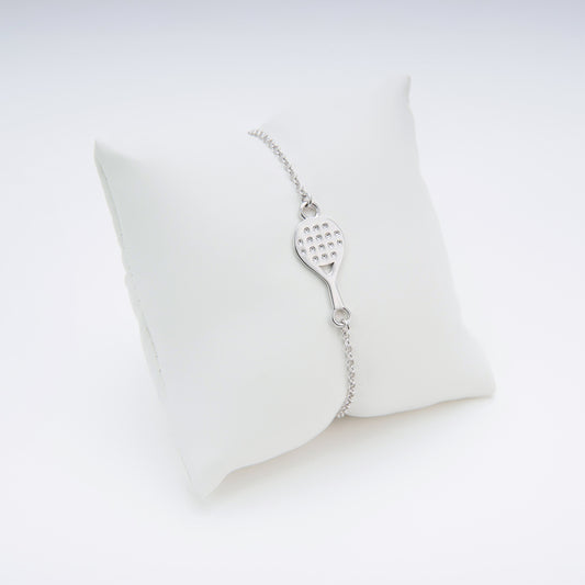 925 SILVER STARTER RACKET BRACELET WITH CHAIN