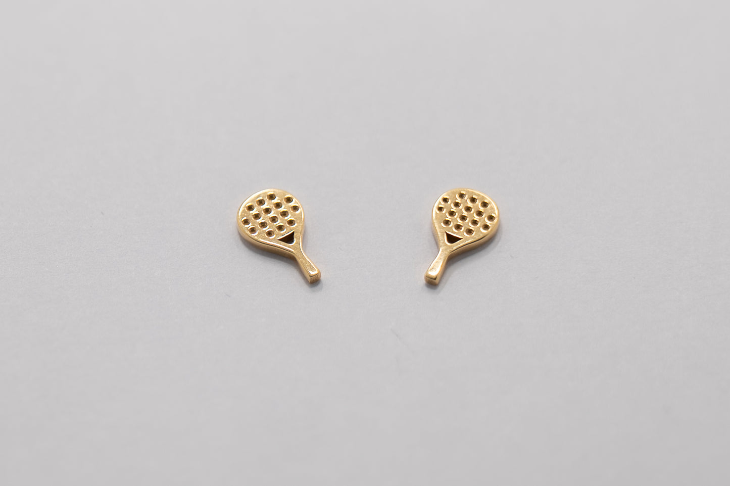 orecchini racchetta padel oro giallo 18 kt